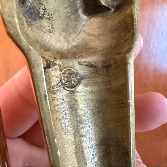 Vintage Solid Brass Colonial Style “EB” Door Knocker 7.5” - Picture 5 of 5